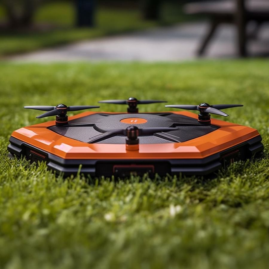 Foldable drone landing pad