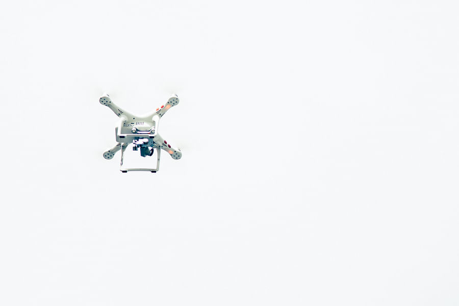 Aerial drone shot of a stunning property