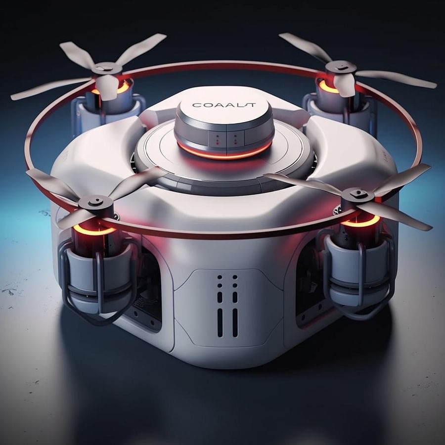 Quadair Drone batteries and charging hub