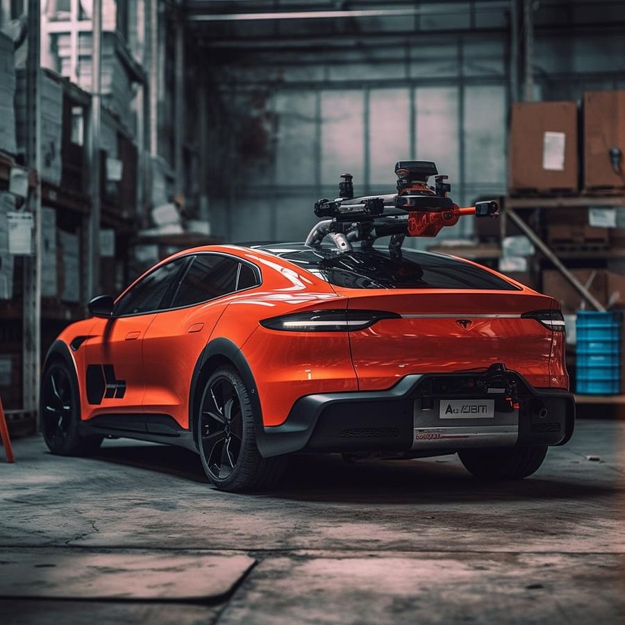 Autel Robotics EVO II tracking a car