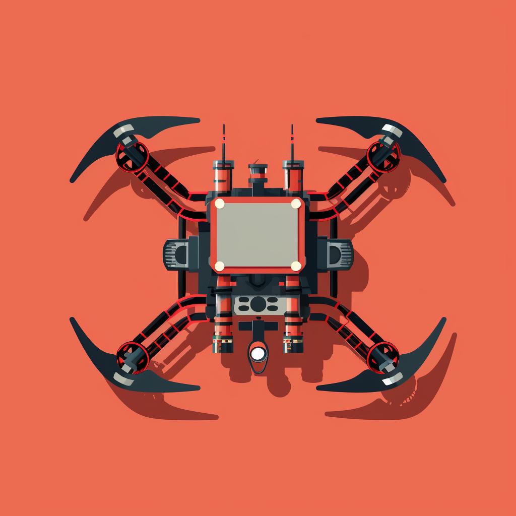 Assembled drone with motors and controller