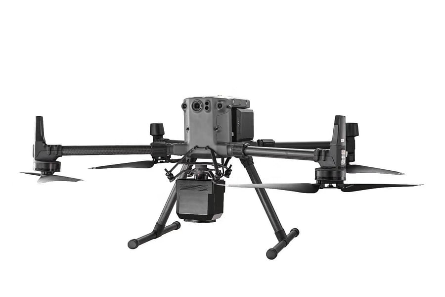 Drone equipped with high-resolution camera for 3D mapping
